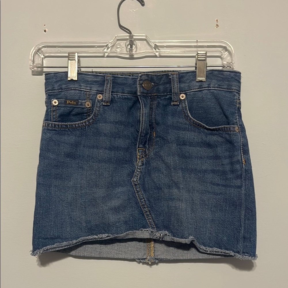 Denim Mini Skirt by Polo by Ralph Lauren - Classic Blue size 12